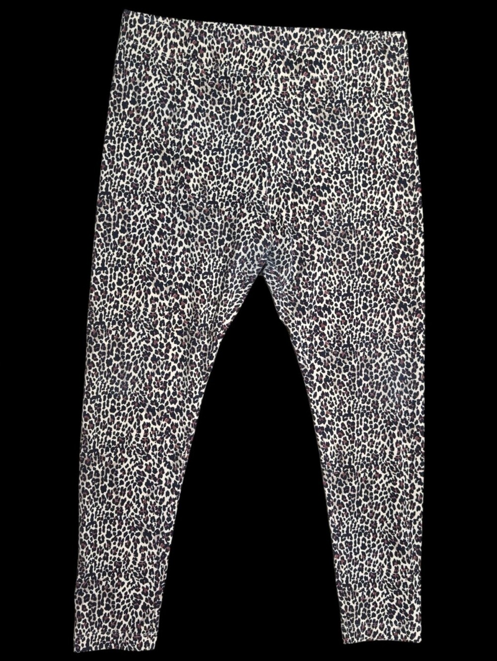 ❤️ George Leopard Print Leggings - Black & Cream XL
